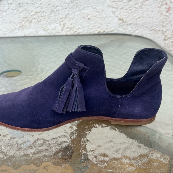 Charlotte Stone Blue Suede Ankle Booties - Picture 7 of 12